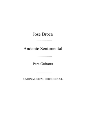 Book cover for Andante Sentimental (Balaguer) Guitar