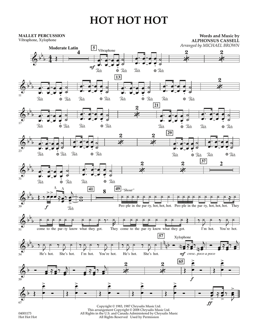 Hot Hot Hot - Mallet Percussion Concert Band scores gallery preview page 1