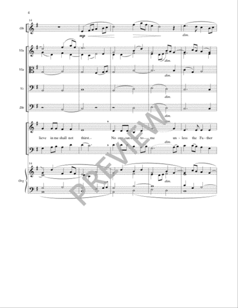 I Am the Bread of Life - Full Score and Parts 4-Part scores gallery preview page 4