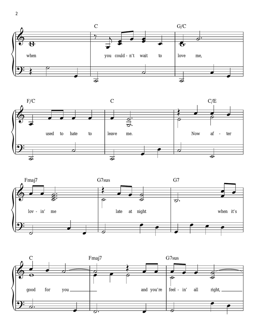 You Don't Bring Me Flowers Easy Piano scores gallery preview page 2