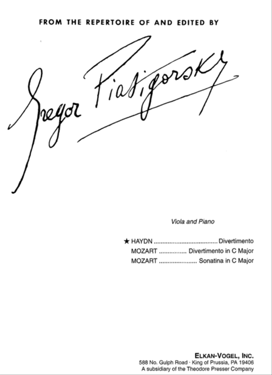 Divertimento Chamber Music scores gallery preview page 1