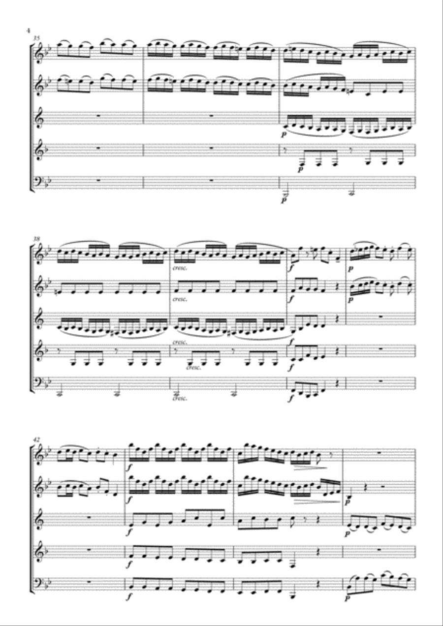 Arrival of the Queen of Sheba arranged for Woodwind Quintet Woodwind Quintet scores gallery preview page 6