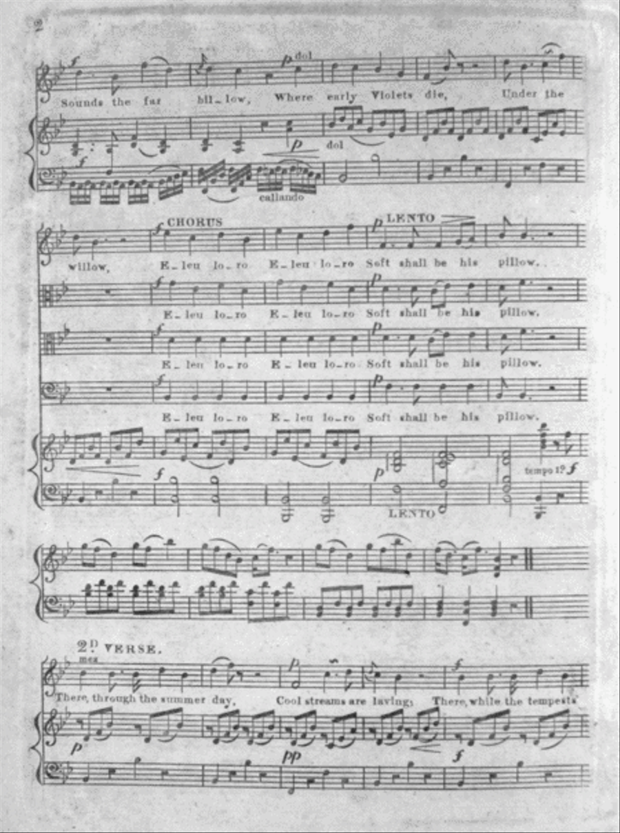 The Song of Fitz-Eustace from Marmion, a Tale of Flodden Field Voice scores gallery preview page 2