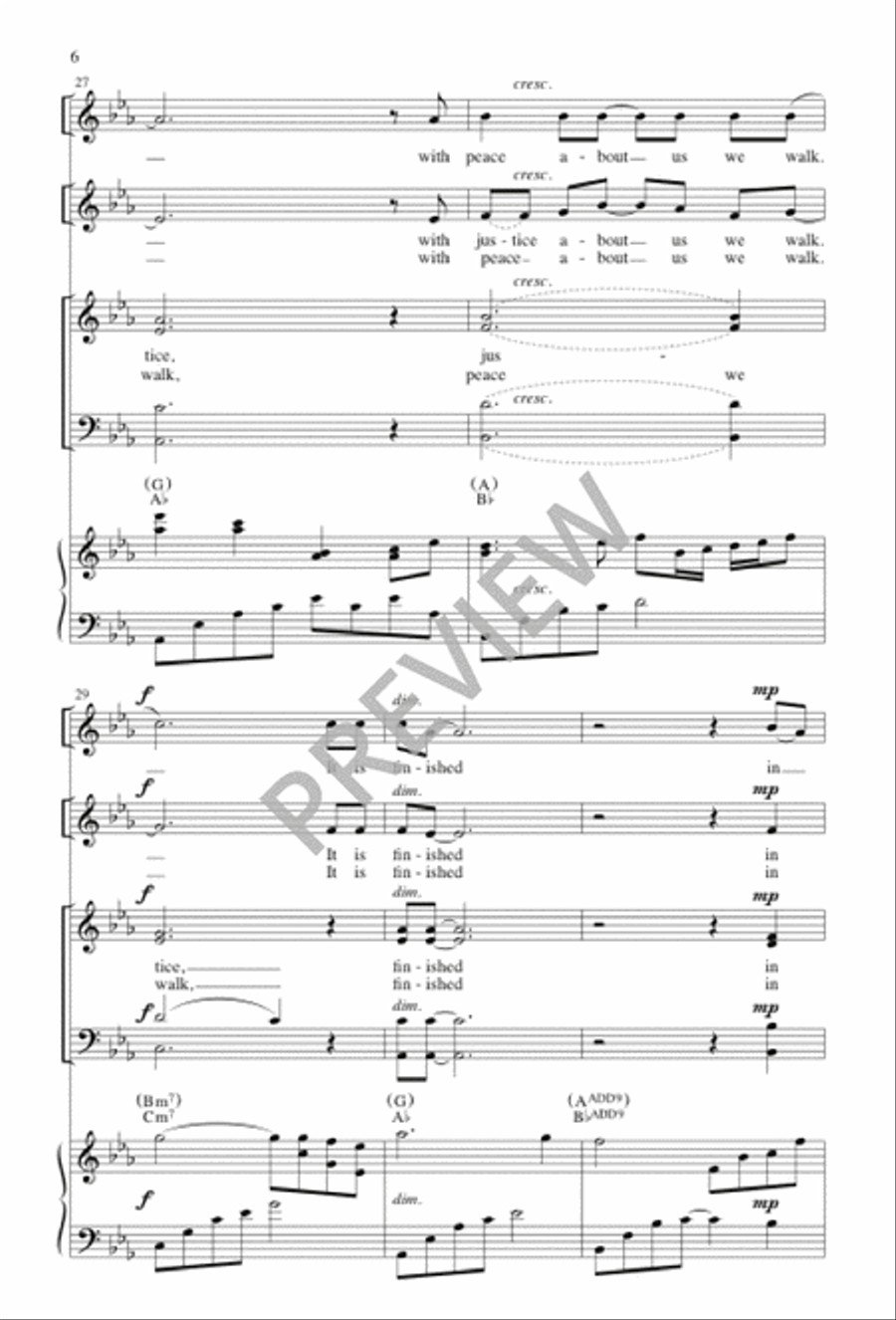 In Beauty We Walk 4-Part scores gallery preview page 6