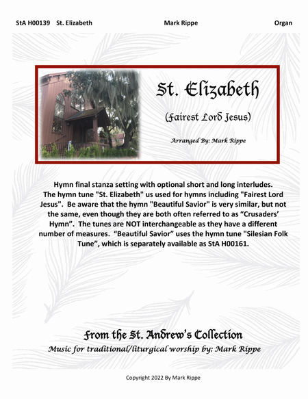 St. Elizabeth (Fairest Lord Jesus) StA H00139 image number null