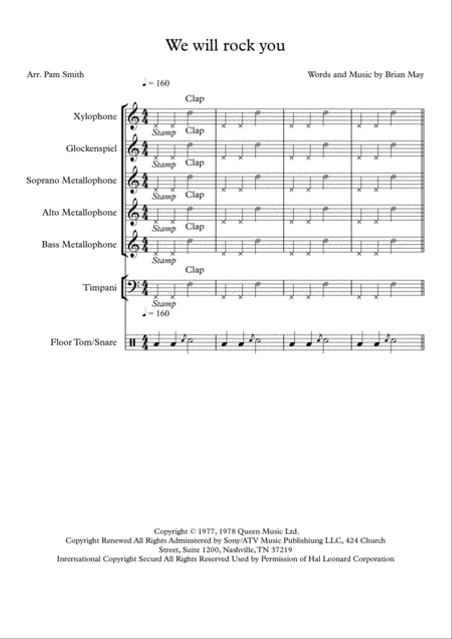 We Will Rock You Small Ensemble scores gallery preview page 2
