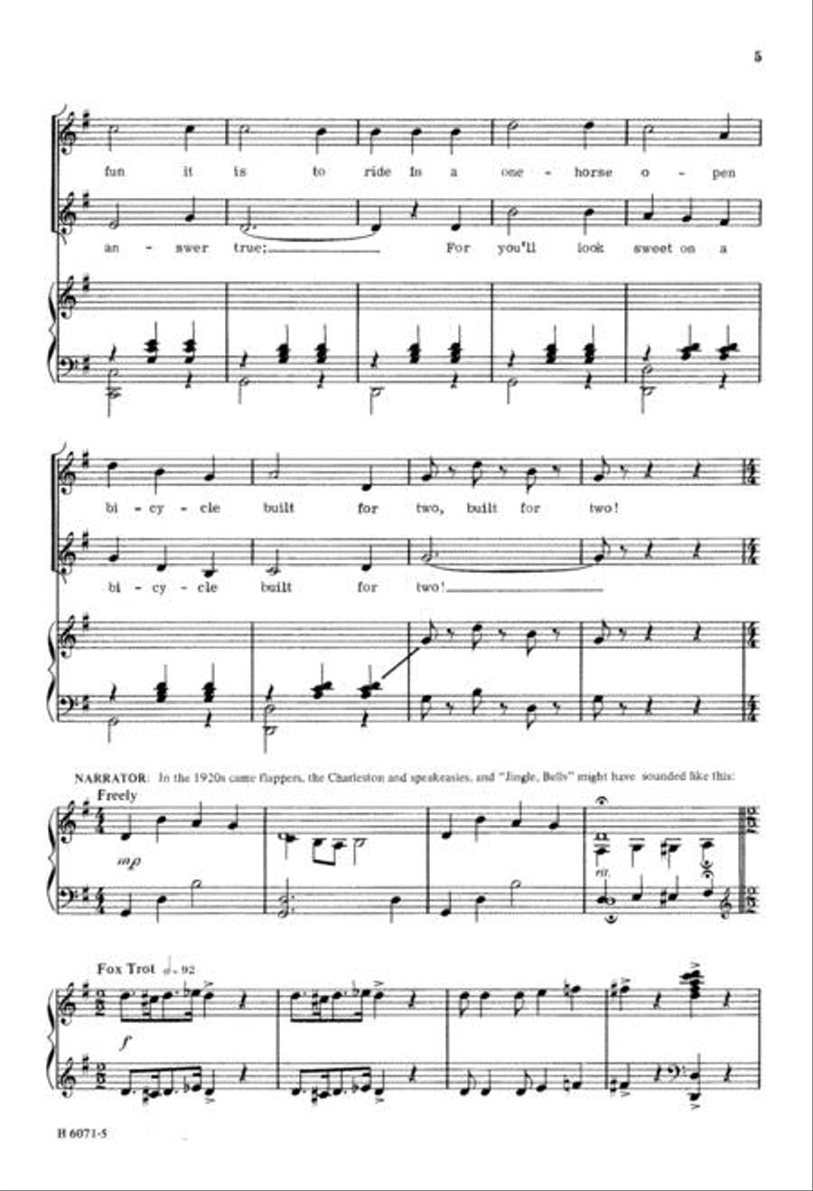 Jingle Bells through the Ages SSA scores gallery preview page 5
