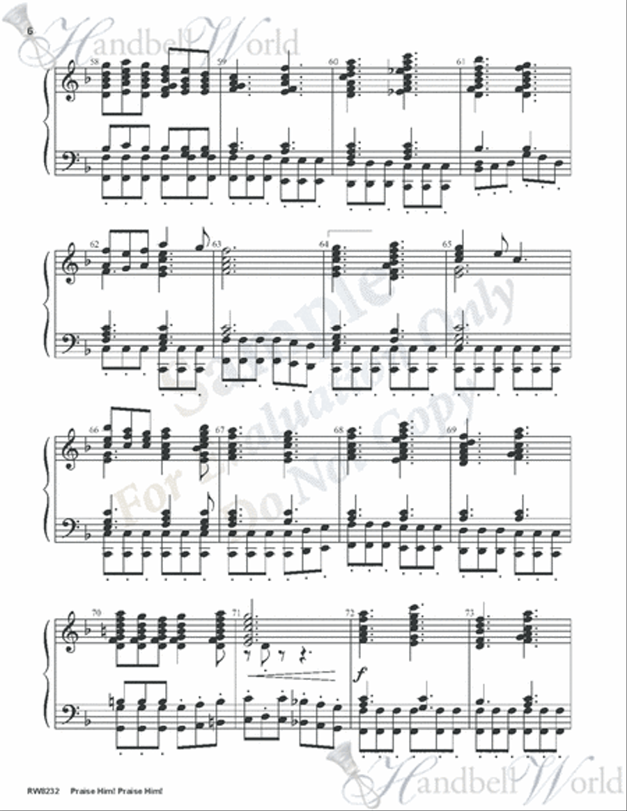 Praise Him! Praise Him! 5-Octaves scores gallery preview page 6