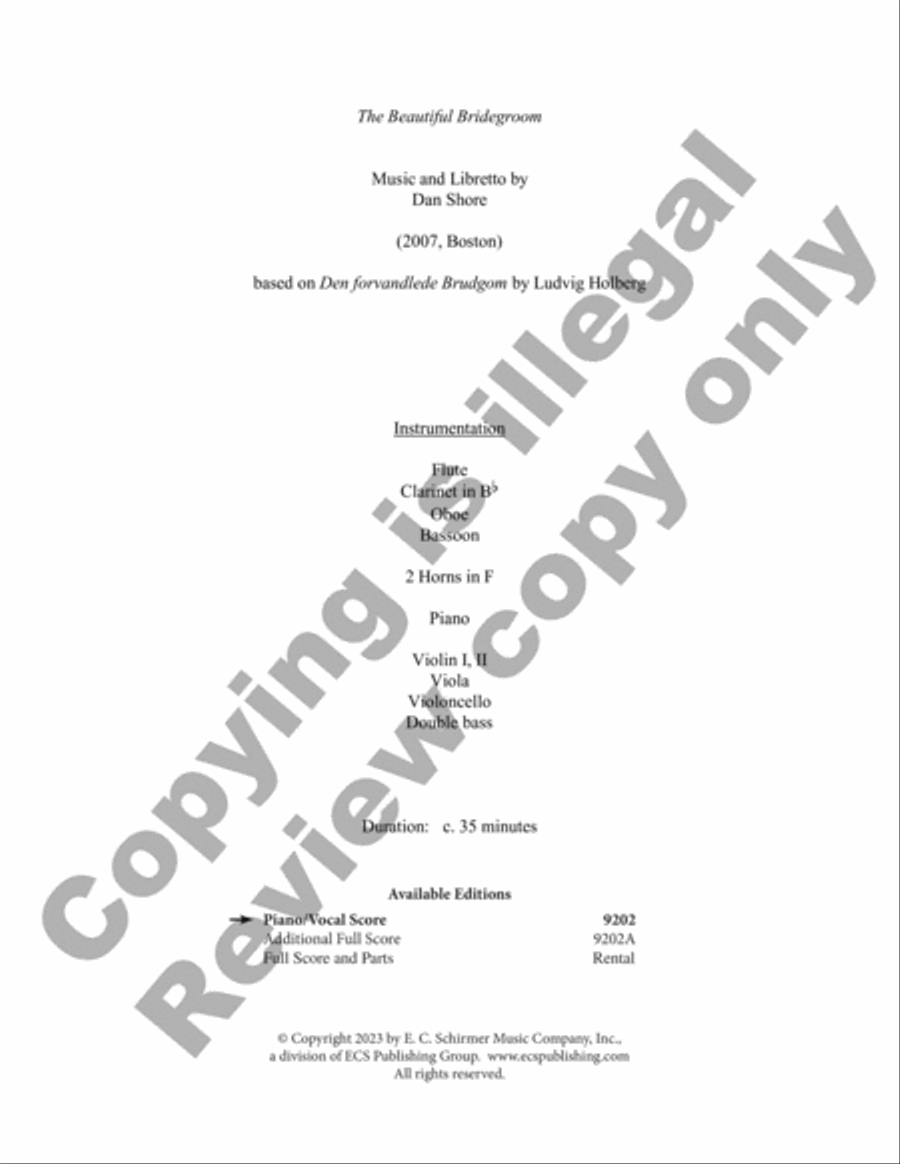 The Beautiful Bridegroom (Piano/Vocal Score) Choir scores gallery preview page 3