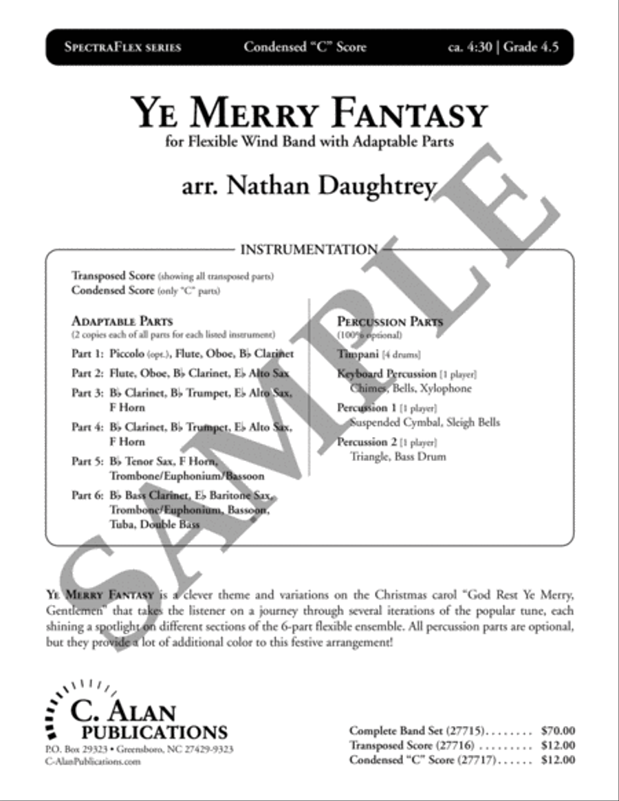 Ye Merry Fantasy (6-part flex) Flexible/Adaptable scores gallery preview page 2