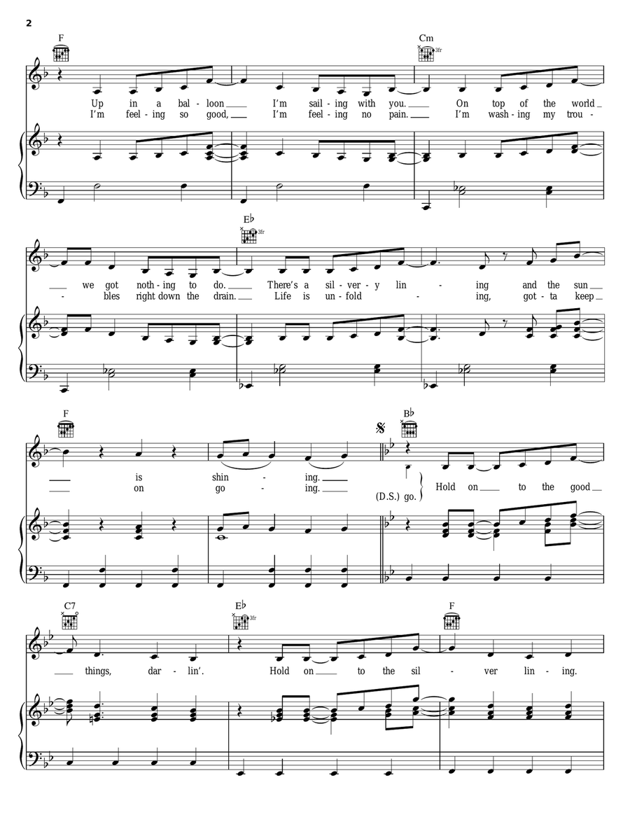 Hold On To The Good Things Piano, Vocal, Guitar scores gallery preview page 2