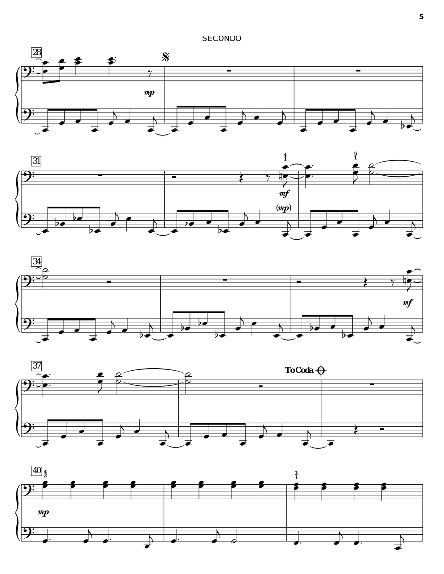Linus And Lucy Piano Duet scores gallery preview page 5