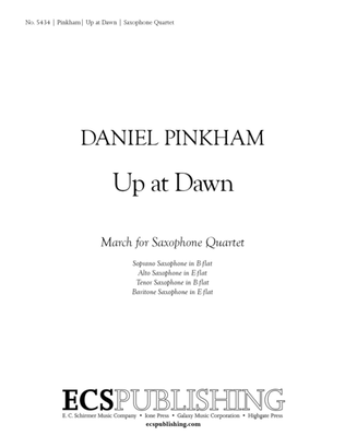 Book cover for Up At Dawn (Score & Parts)