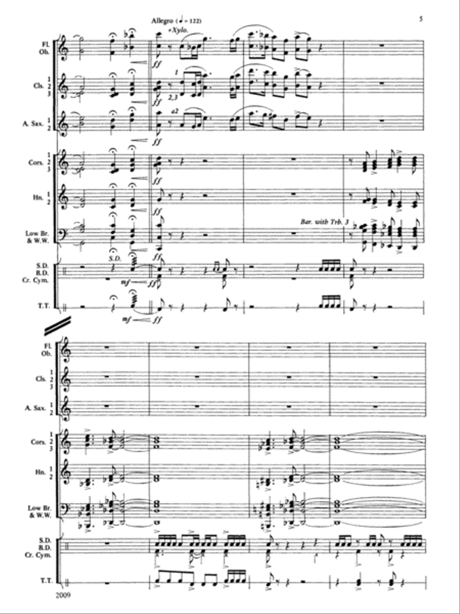 Cobb County Festival: Score Concert Band scores gallery preview page 5