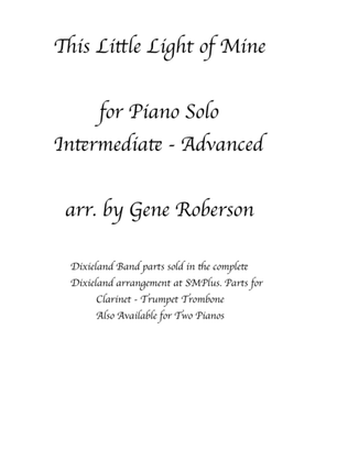 Book cover for This Little Light of Mine Ragtime Piano