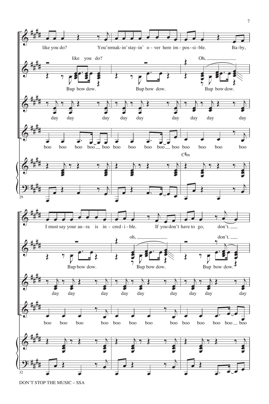Don't Stop The Music SSA scores gallery preview page 6