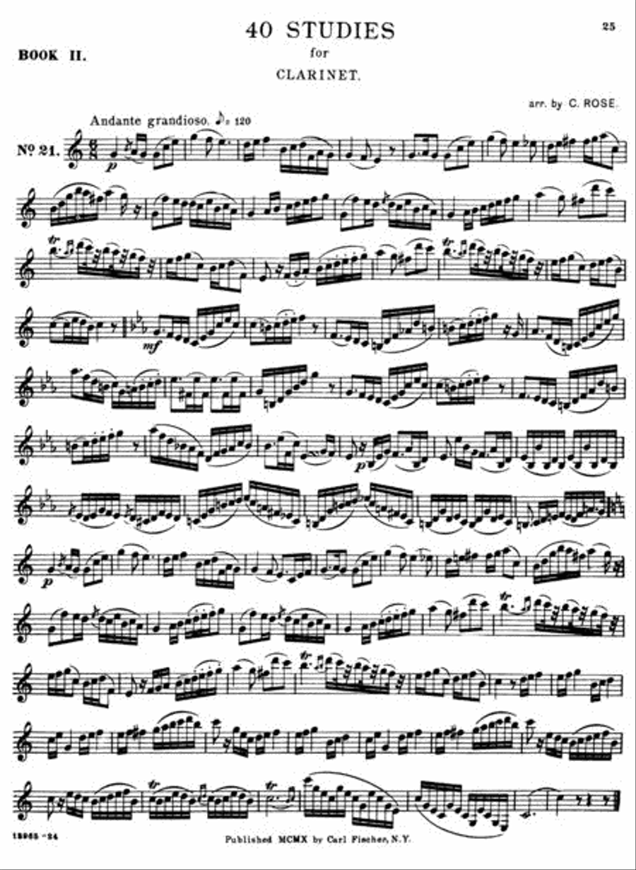 40 Studies For Clarinet - Book 2 Clarinet Solo scores gallery preview page 2