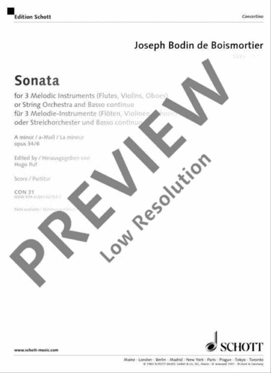 Sonata A minor String Orchestra scores gallery preview page 2