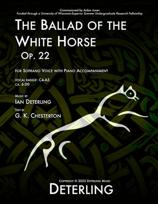 The Ballad of the White Horse, Op. 22 (for soprano voice and piano)