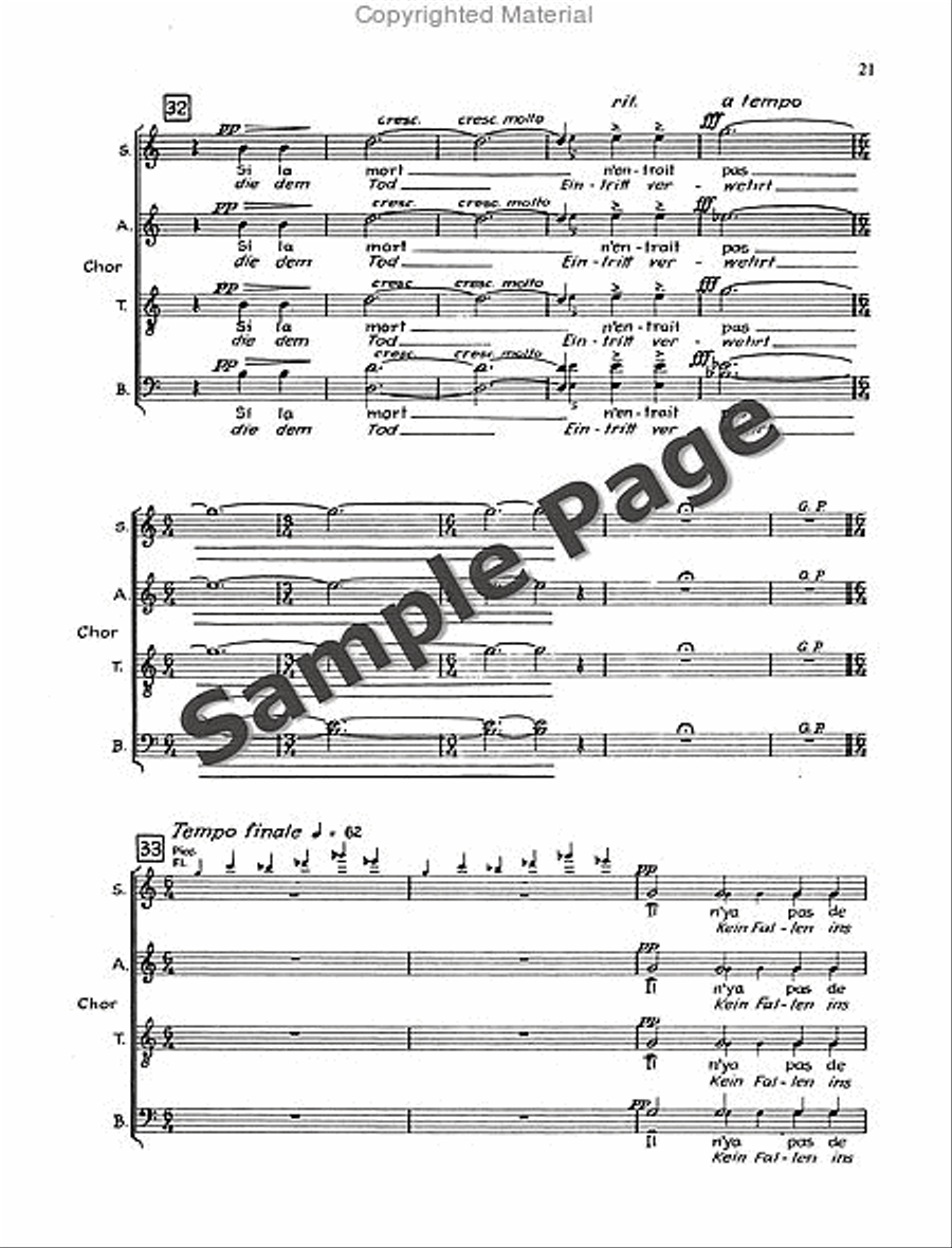 Sutermeister H Ecclesia Kantate (1972/73) 4-Part scores gallery preview page 22