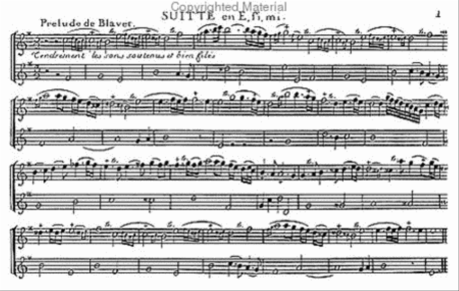 3rd collection of pieces, short airs, brunettes, menuets, etc (undated = 1757) Flute Solo scores gallery preview page 3