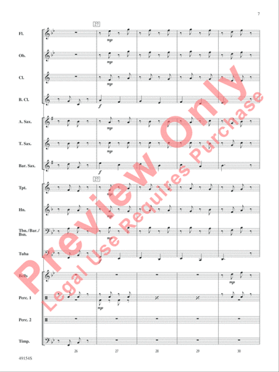 American Mountain Medley Concert Band scores gallery preview page 8