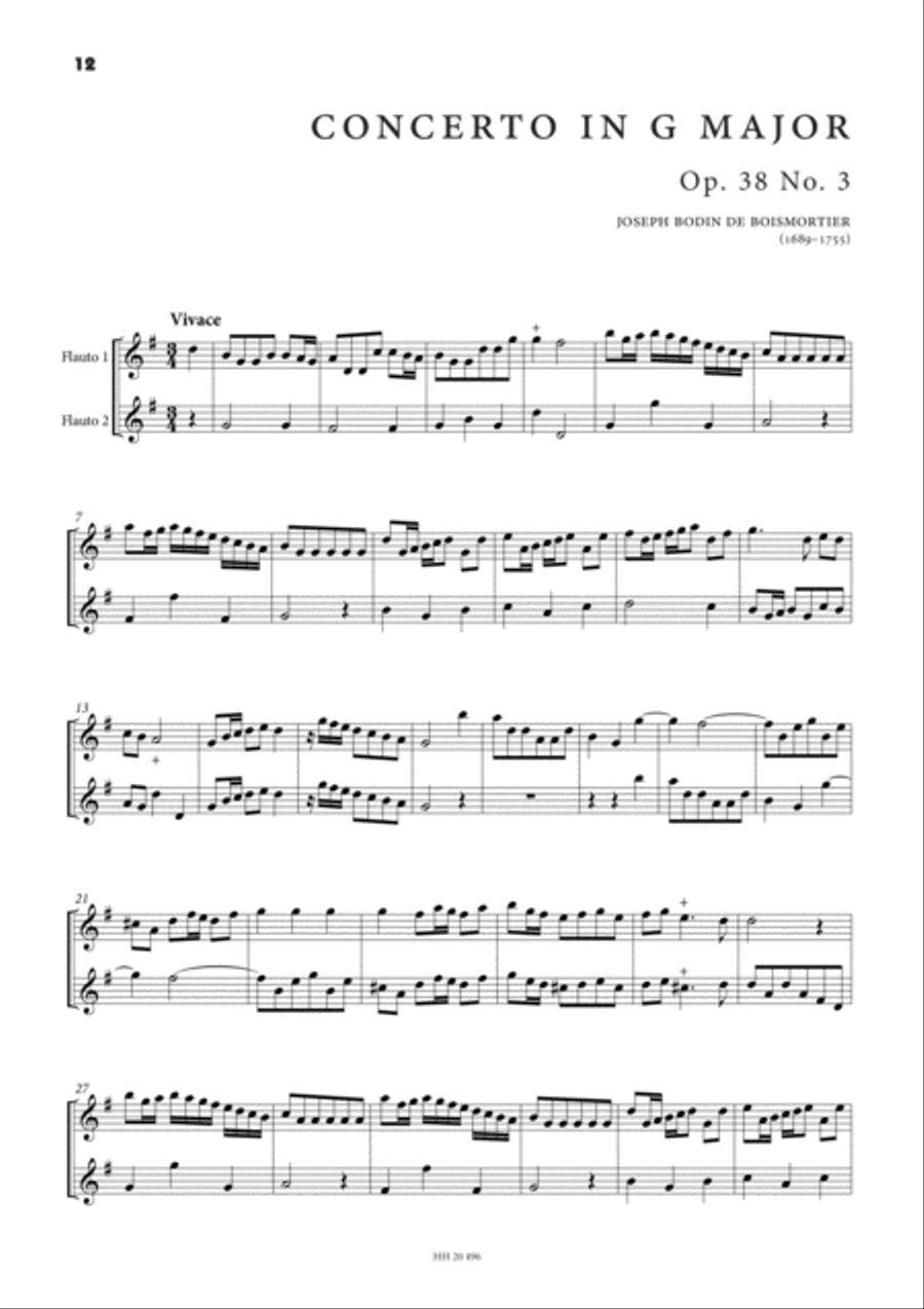 Six Concertos, Op. 38 Flute Duet scores gallery preview page 4