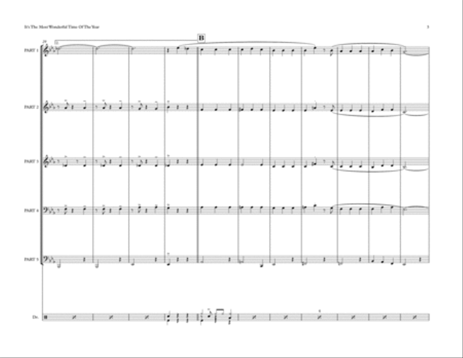 The Most Wonderful Time Of The Year Small Ensemble scores gallery preview page 3