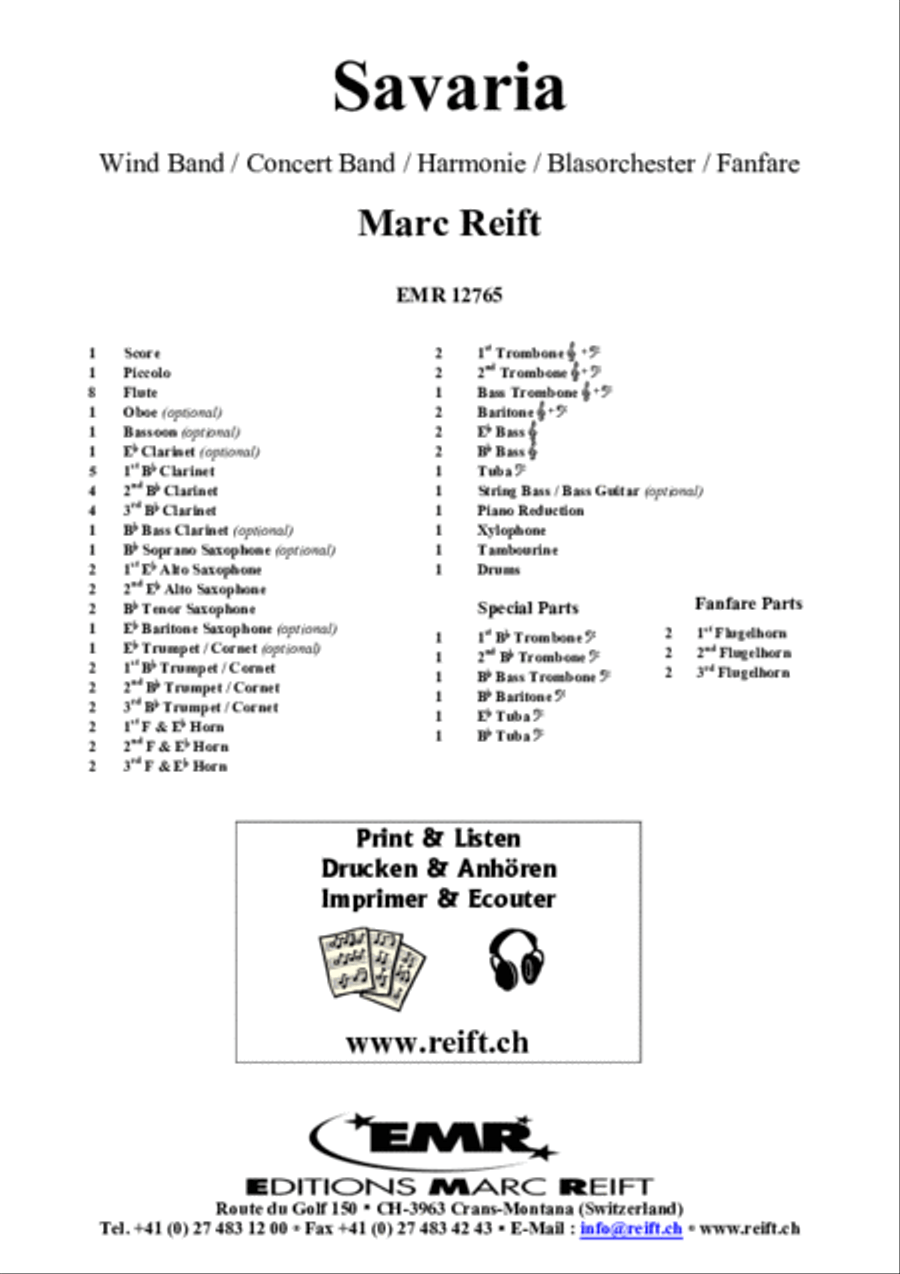 Savaria Concert Band scores gallery preview page 2