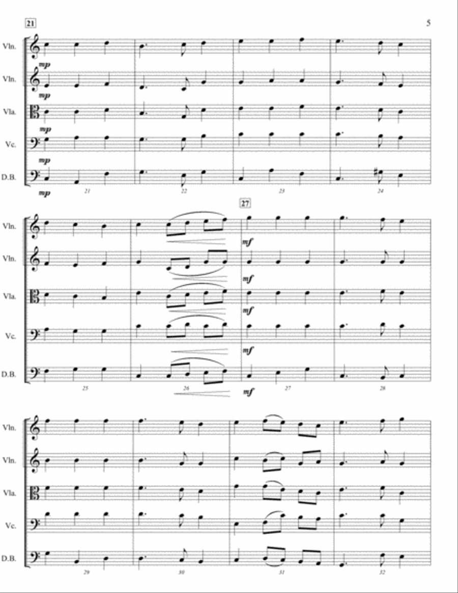 God Save the Queen (My Country Tis of Thee) String Orchestra scores gallery preview page 5