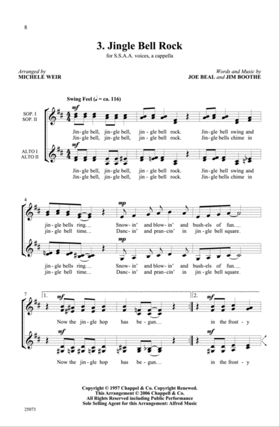 A Holiday Jazz Trio SSAA scores gallery preview page 4