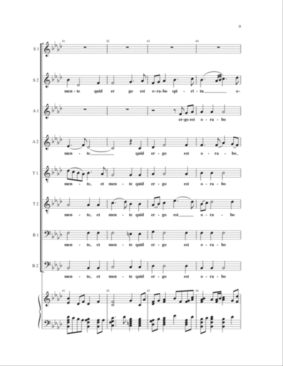 Cum Laude Ego Canto (With Praise I Will Sing) Divisi scores gallery preview page 9