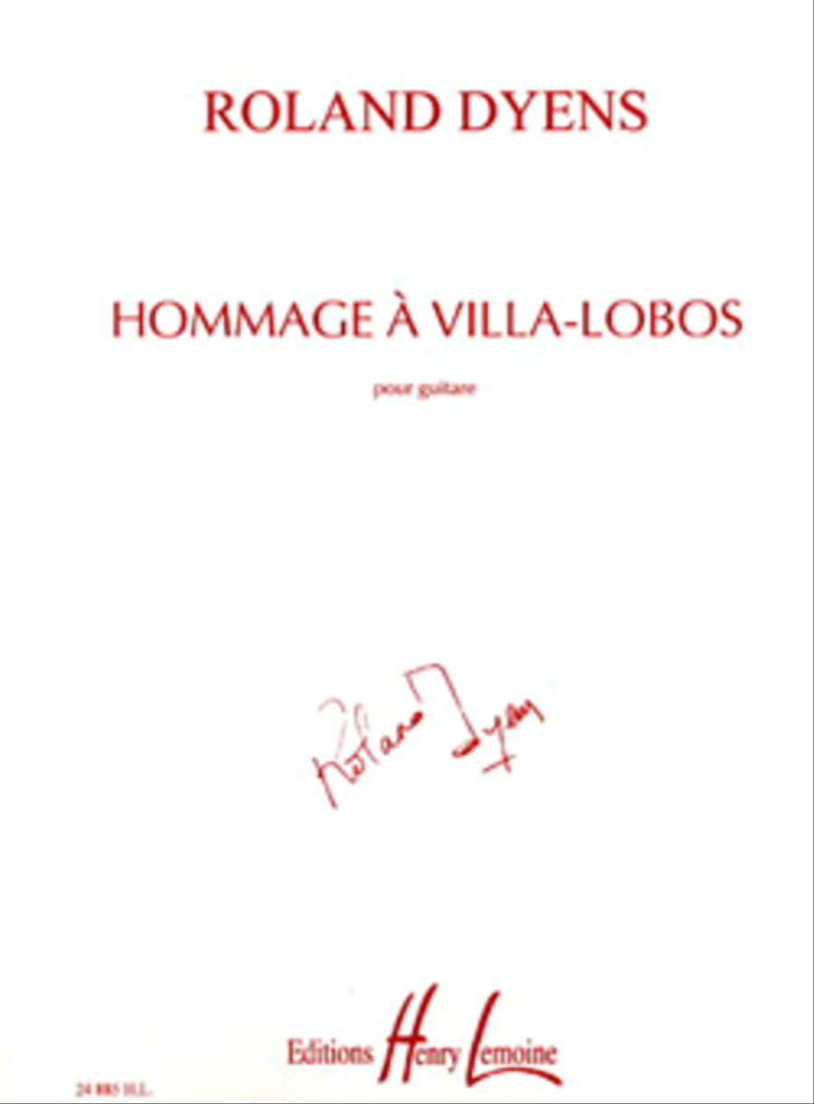 Hommage A Villa-Lobos Hommage A Villa-Lobos Acoustic Guitar scores gallery preview page 1
