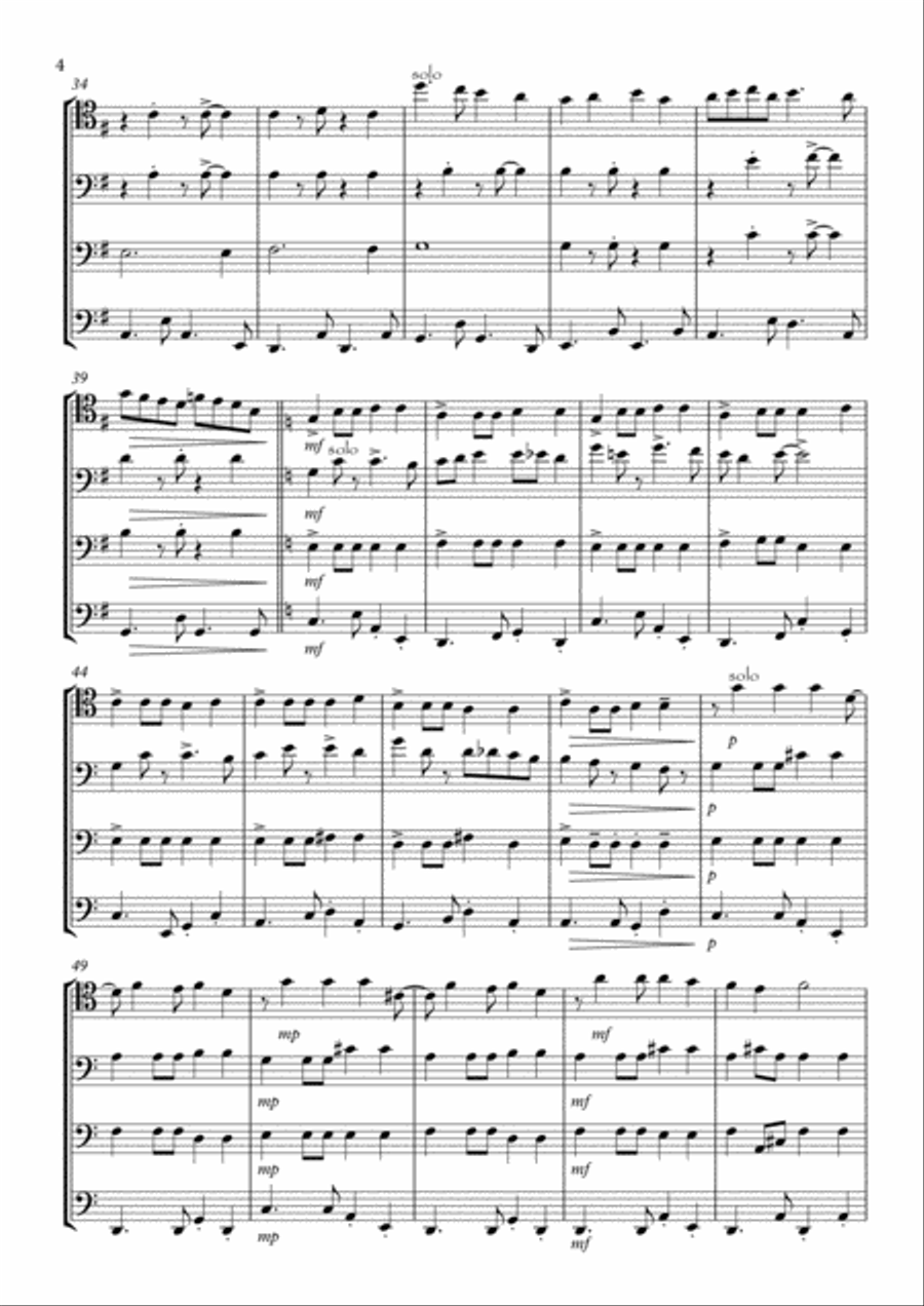 Christmas Suite Bassoon Quartet scores gallery preview page 4