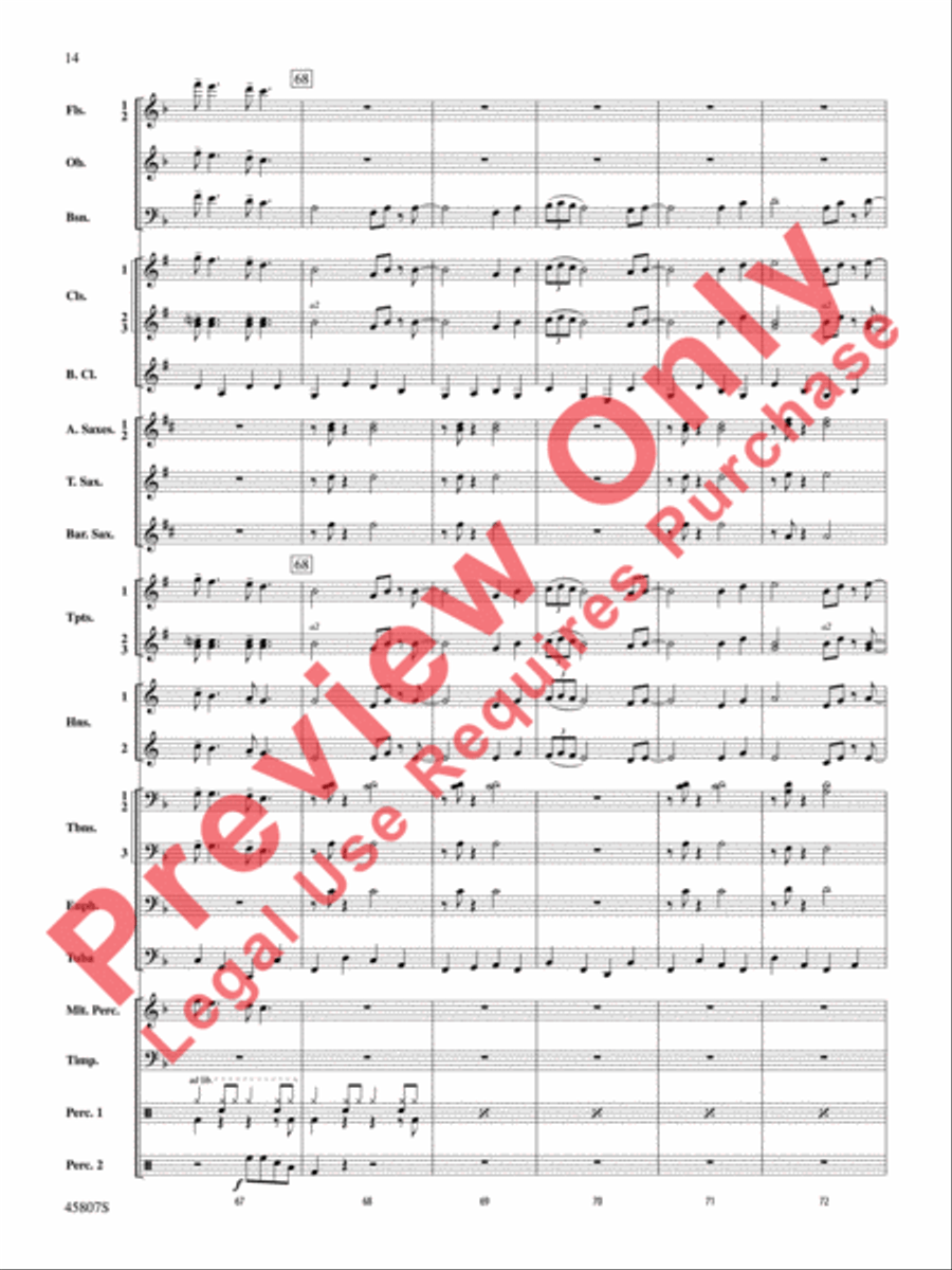 Brahms' Waltz 2 Ways Concert Band scores gallery preview page 15