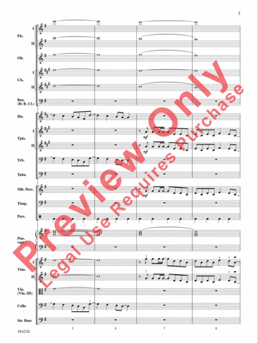 Edge of Glory Full Orchestra scores gallery preview page 4