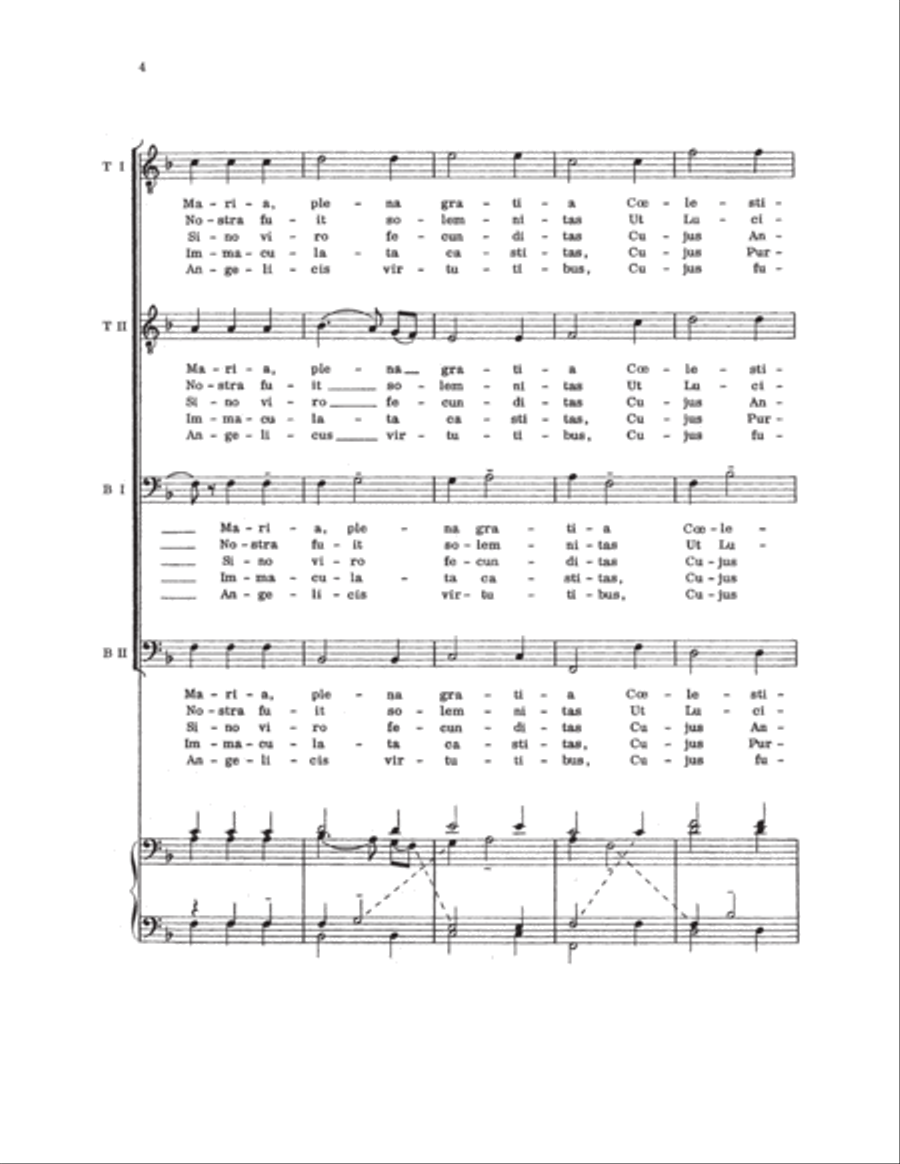 Ave Coelorum Domina TTBB scores gallery preview page 3