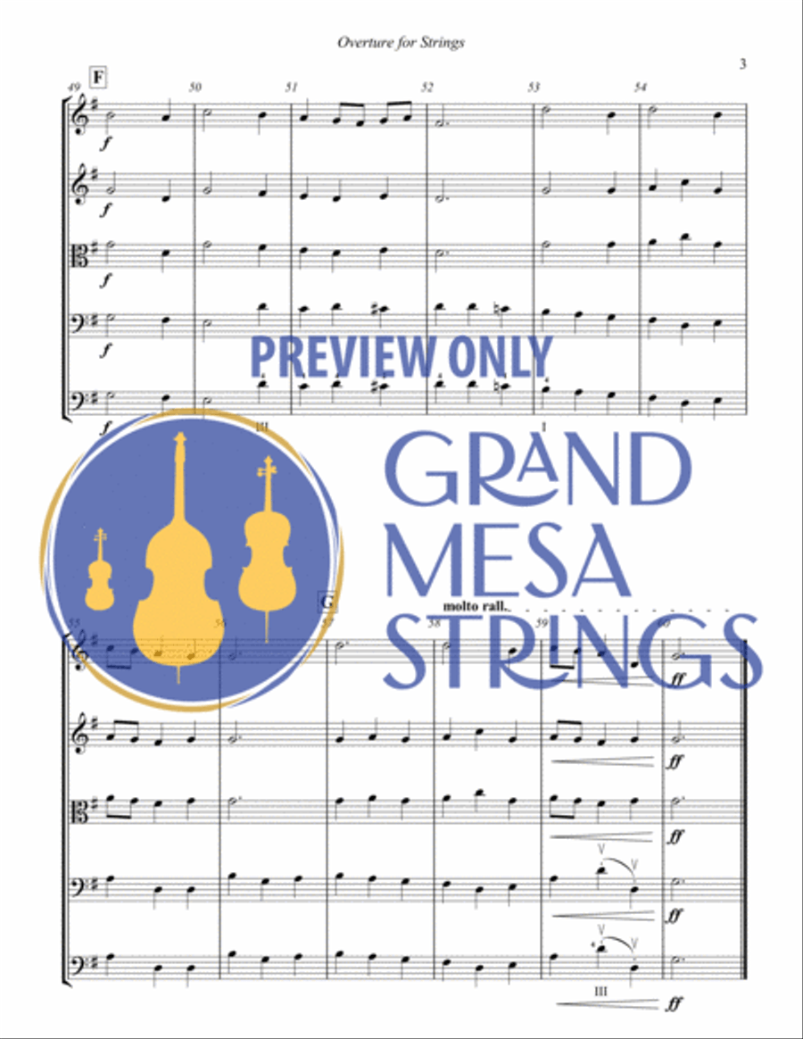 Overture for Strings String Orchestra scores gallery preview page 4