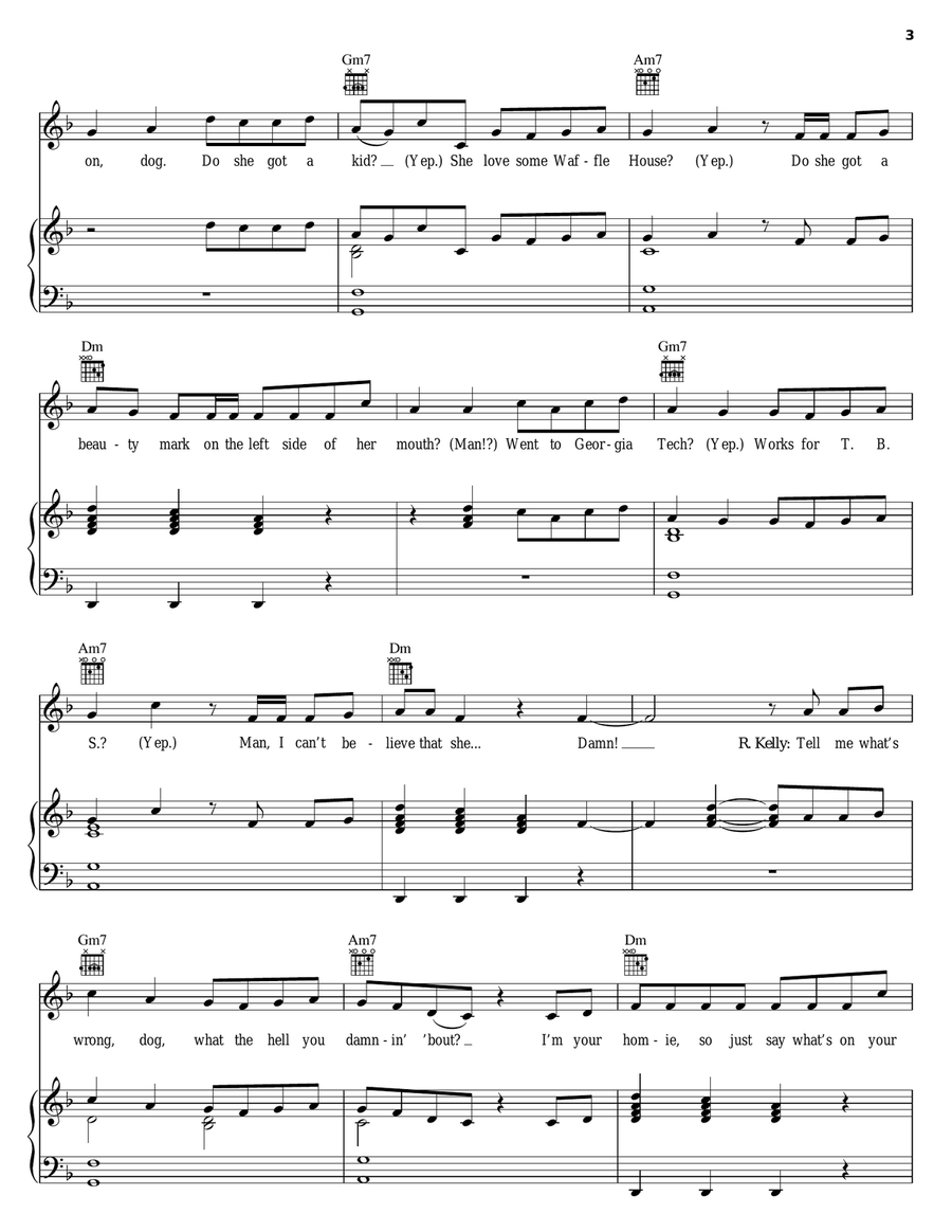Same Girl Piano, Vocal, Guitar scores gallery preview page 3