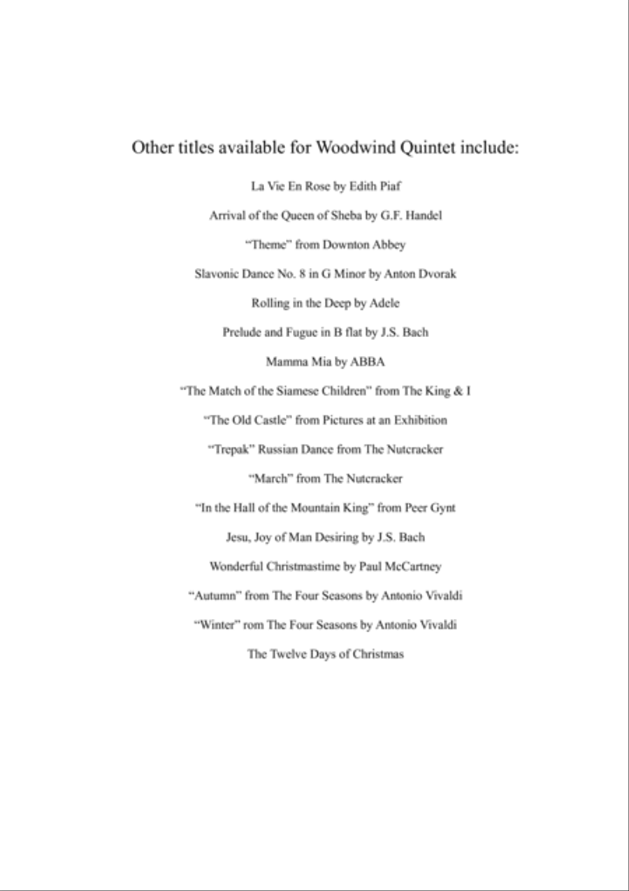 Eleanor Rigby Woodwind Quintet scores gallery preview page 2