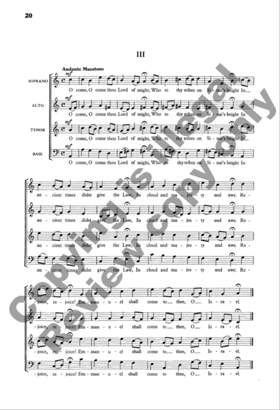 Rejoice, Emmanuel Shall Come 4-Part scores gallery preview page 7