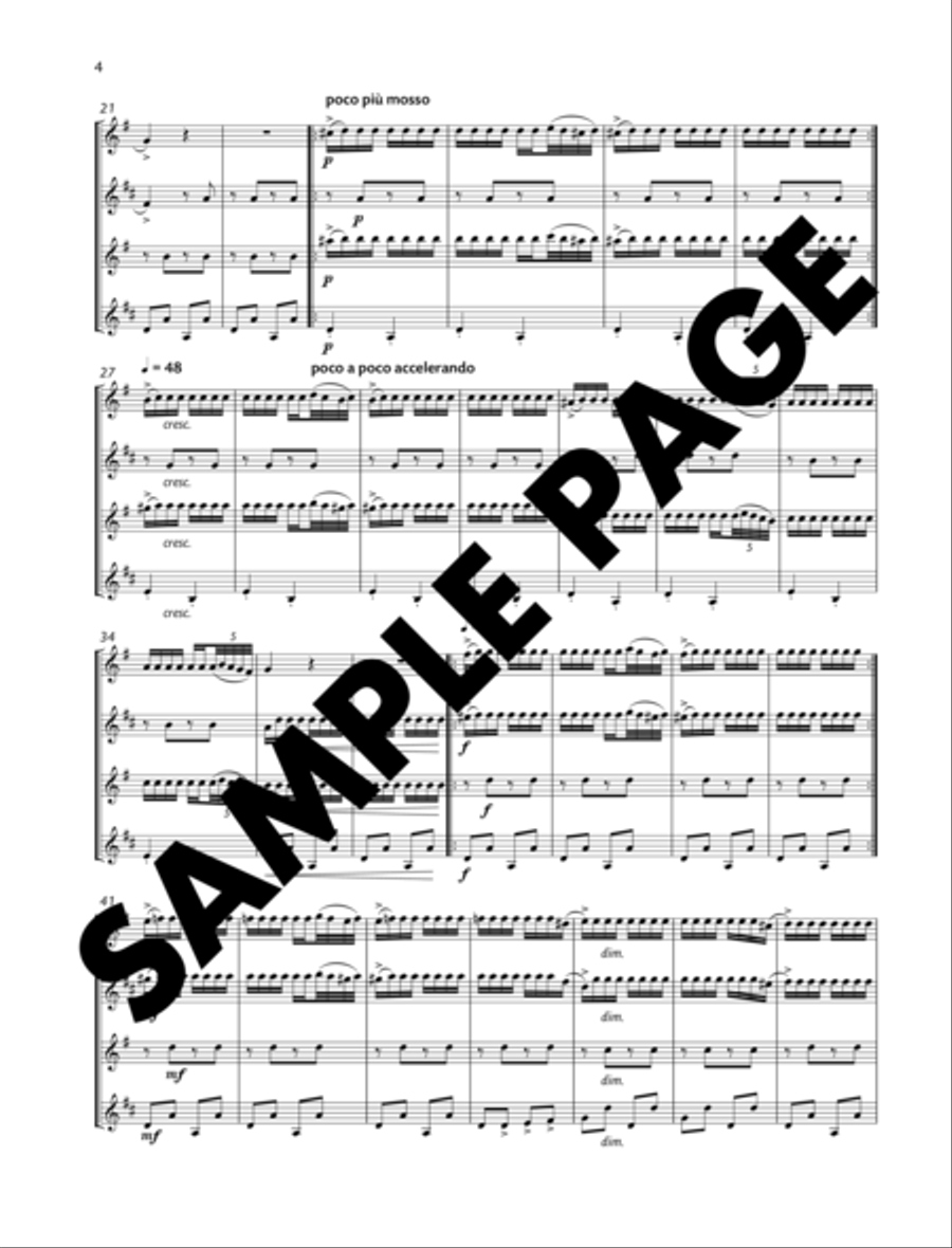 Zorba's Dance Saxophone Quintet scores gallery preview page 3