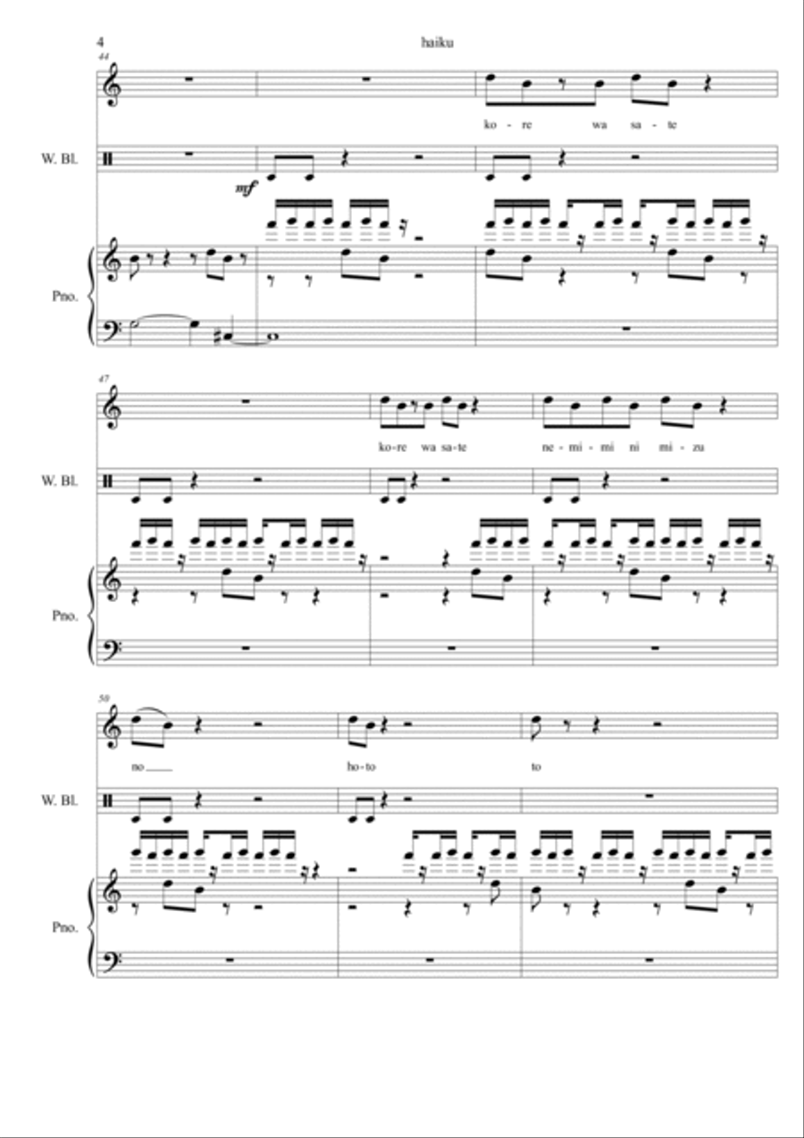 haiku haiku Chamber Music scores gallery preview page 4