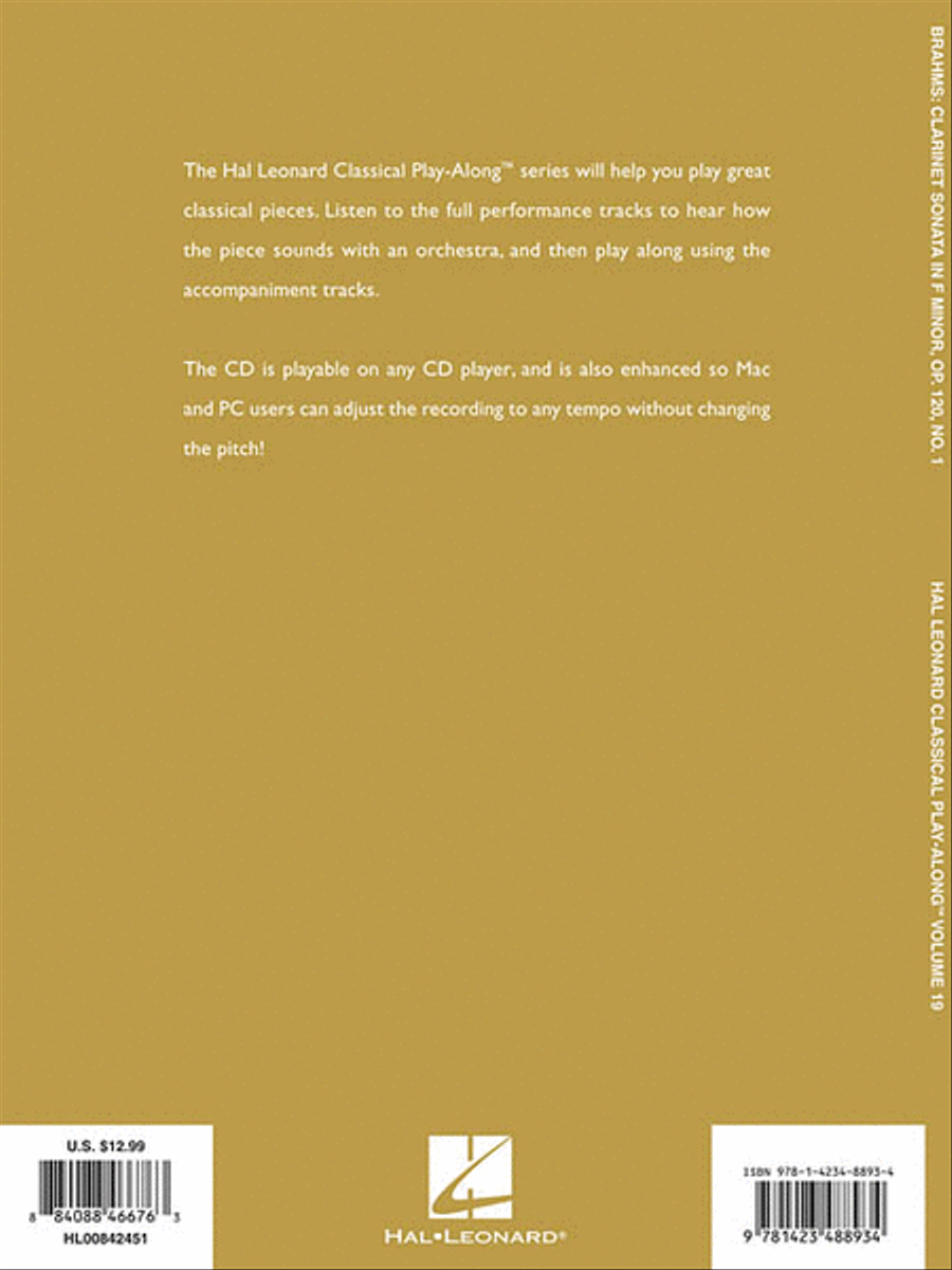Clarinet Sonata in F Minor, Op. 120, No. 1 Clarinet Solo scores gallery preview page 2
