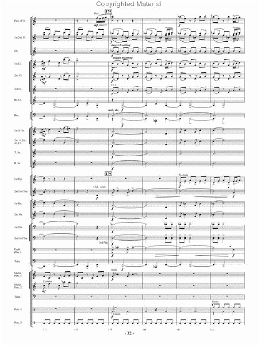 Beyond the Breaking Tides Concert Band scores gallery preview page 31