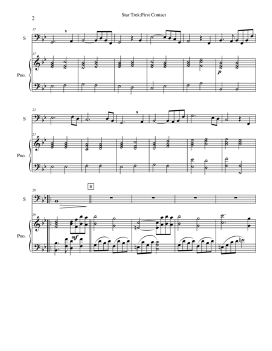 Star Trek(r) First Contact Piano scores gallery preview page 2