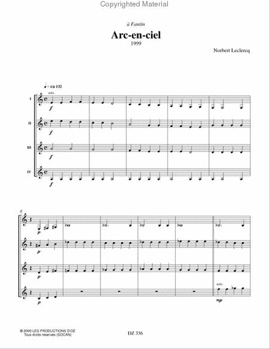 Arc-en-ciel Guitar Ensemble scores gallery preview page 2