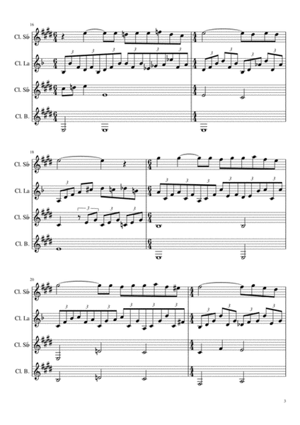 Rachmaninov Piano Concerto No. 2. Arragement of 2nd Movement for Clarinet Quartet