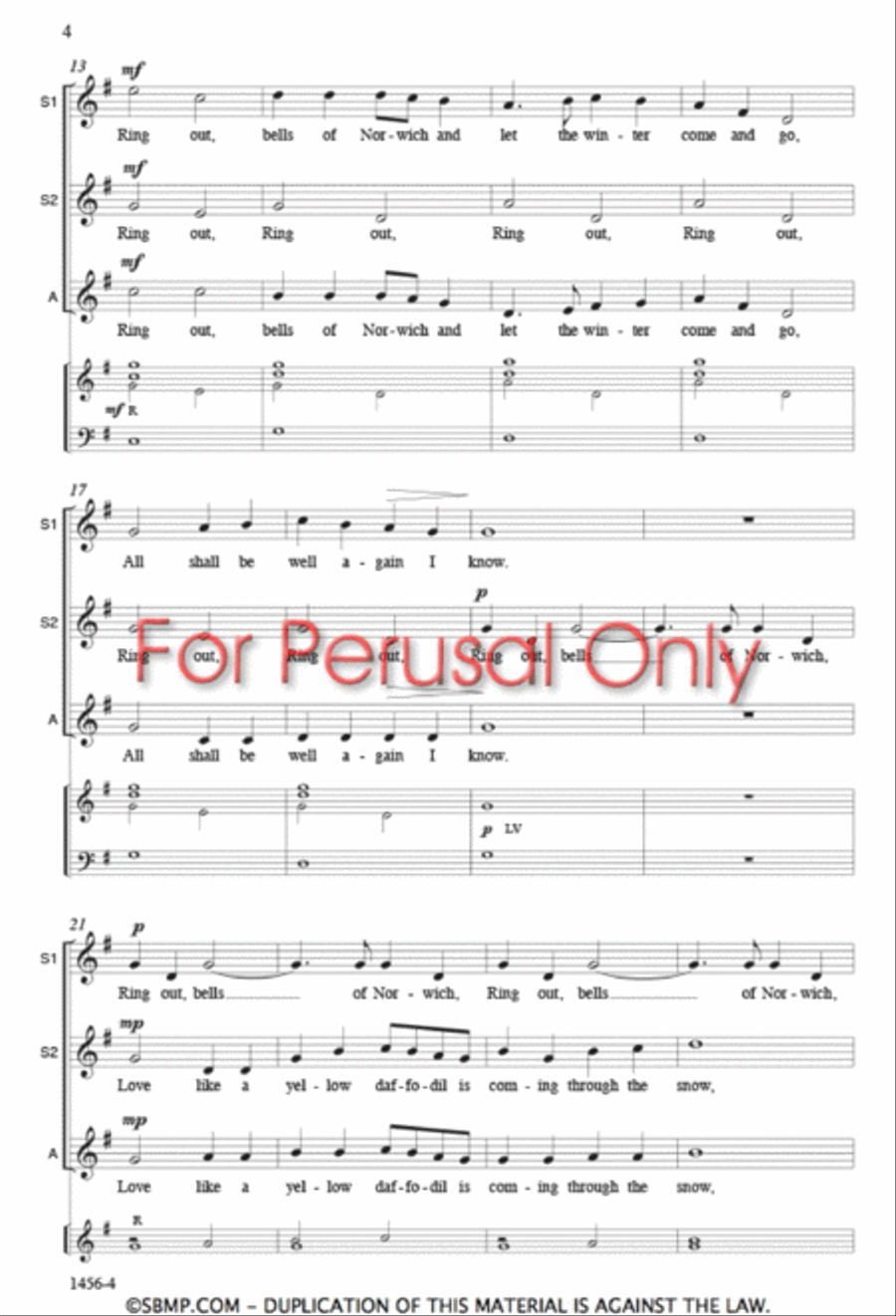 Bells of Norwich - SSA Octavo SSA scores gallery preview page 3