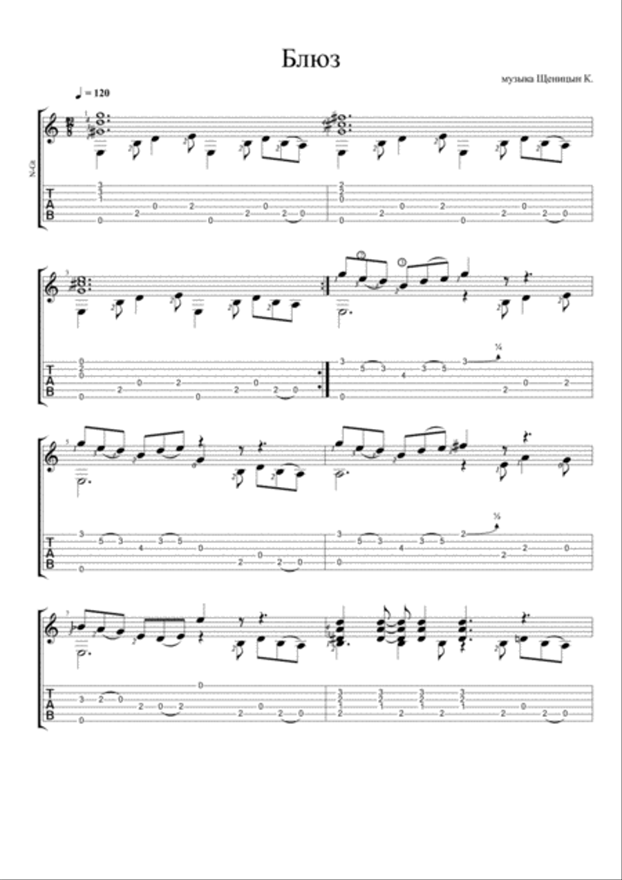 Blues Blues Electric Guitar scores gallery preview page 1